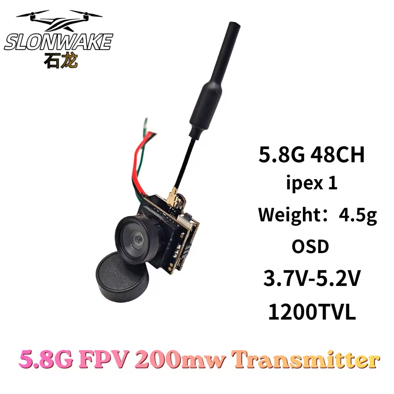 SLONWAKE 5.8G Trasmettitore VT - Drone Racing Camera recensione e prezzo